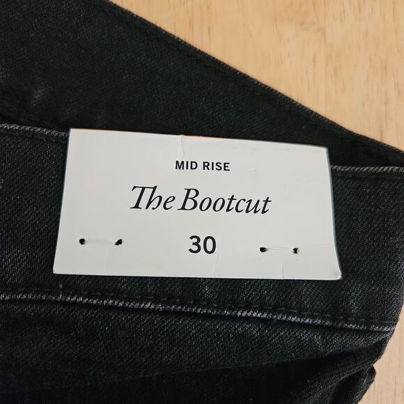 Abercrombie & Fitch Mid Rise Bootcut Jean Black 34" inseam Sz 30 NWT - Picture 4 of 10